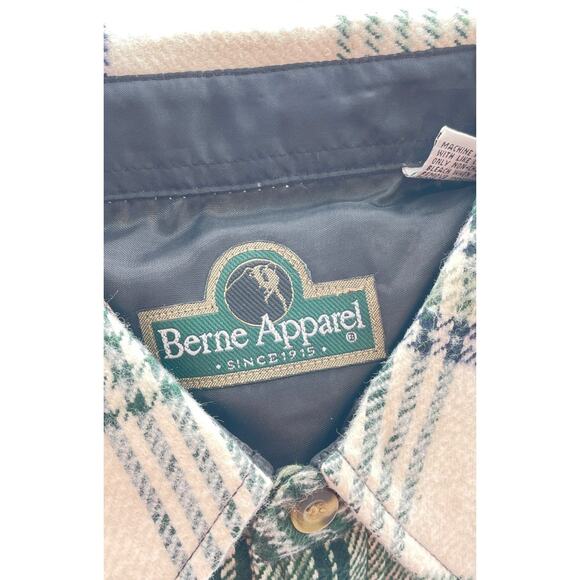 Oversized Green and White Plaid Flannel Men's Shirt, Large - Picture 5 of 9